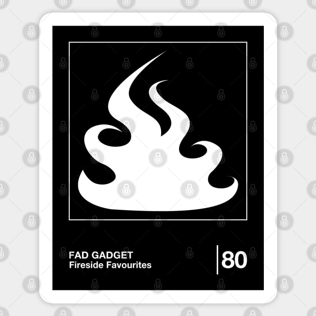 Fad Gadget / Minimalist Graphic Artwork Fan Design Sticker by saudade